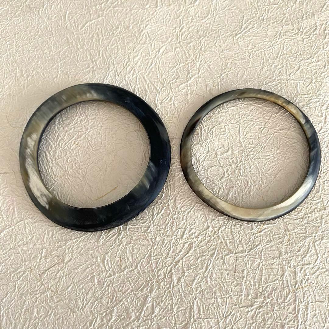 CATH・Sキャッツ　ホーンバングル2本セット　重ねづけ　ダークグレー