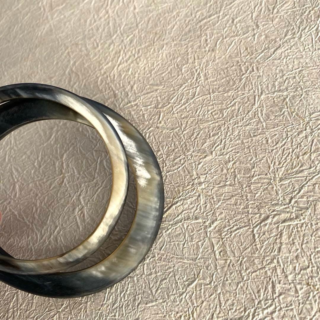 CATH・Sキャッツ　ホーンバングル2本セット　重ねづけ　ダークグレー