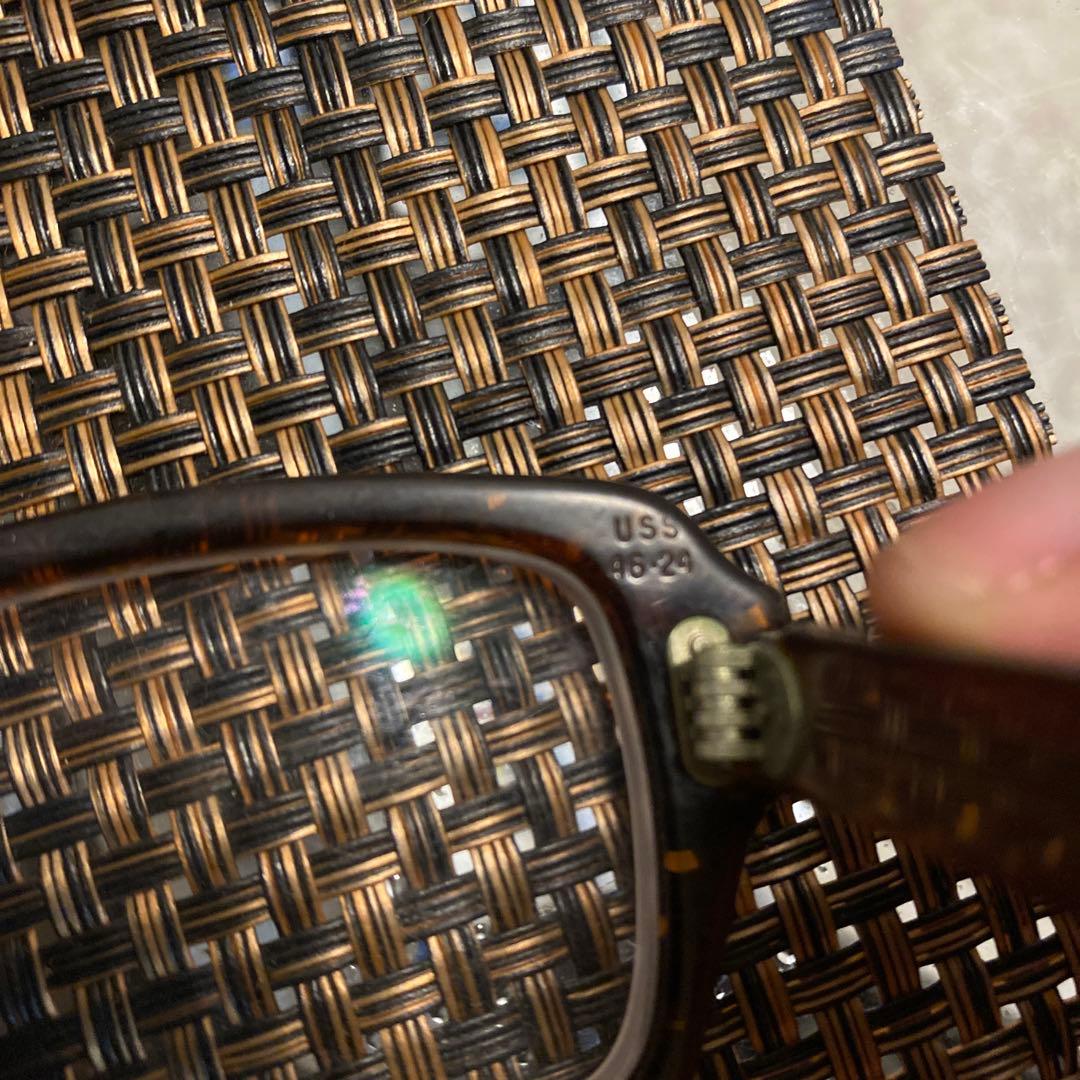 フレンチビンテージフレームブラウン プラスチック メガネ US 6-23