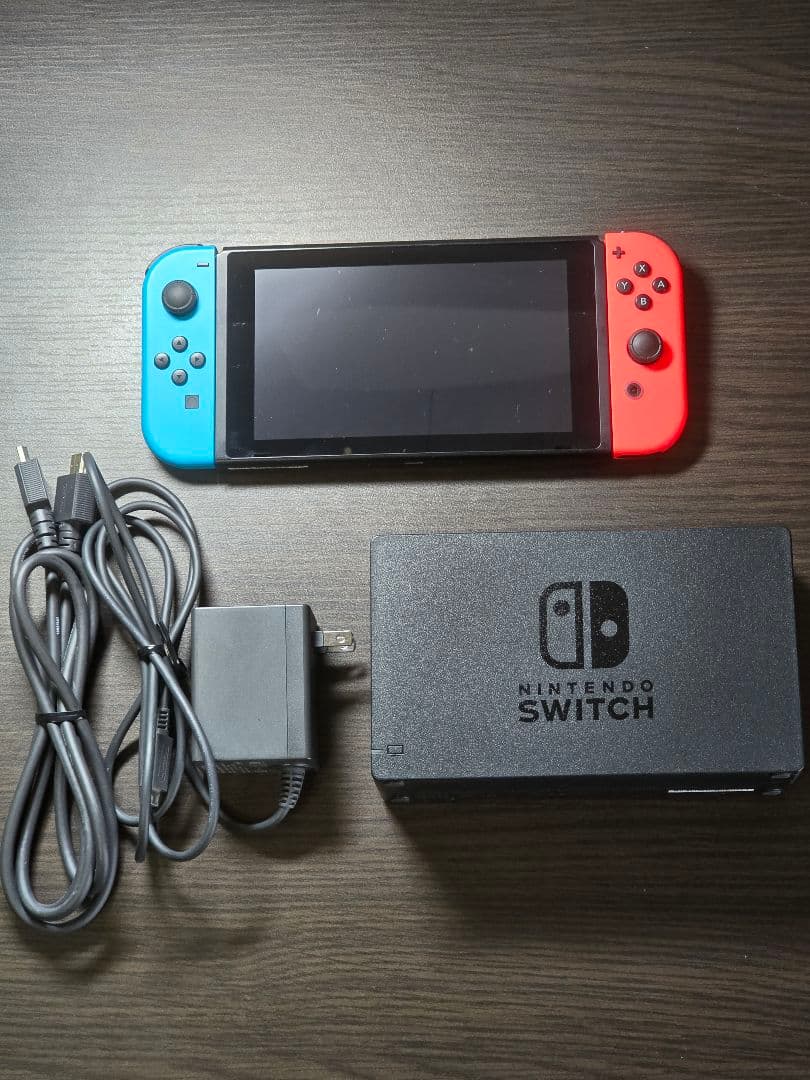 Nintendo Switch 本体 青/赤 Joy-Con 画面焼けあり
