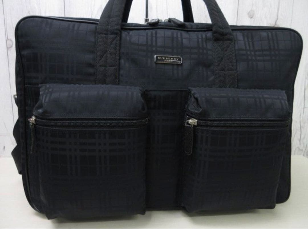 BURBERRY バーバリーゴルフ ボストンバッグ 2way ナイロン×レザー