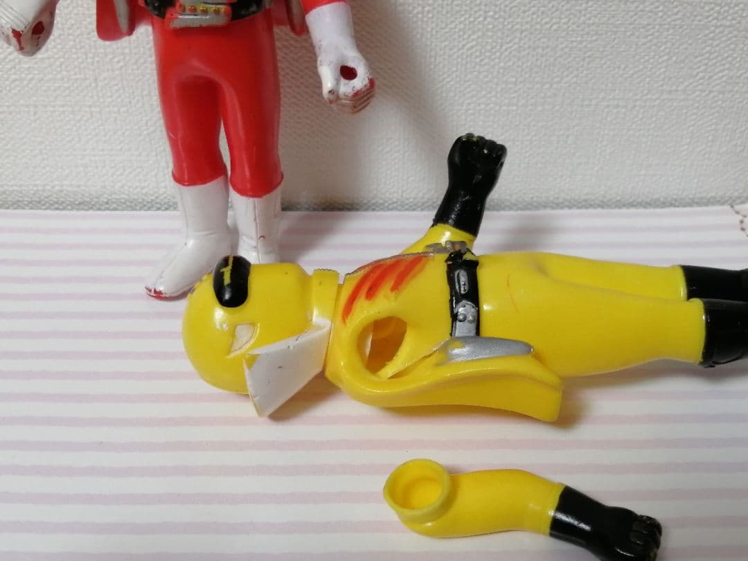 戦隊ヒーローゴレンジャー ソフビ 赤 黄 2体セット