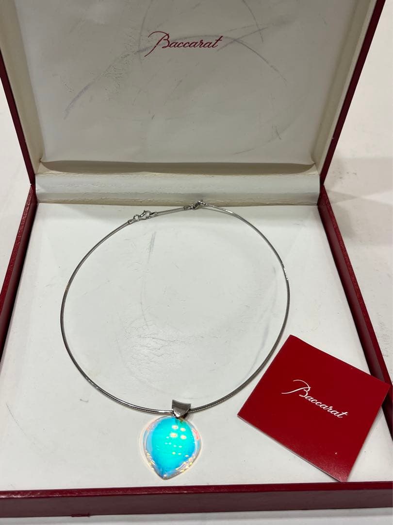 美品☆バカラ タリスマン イリゼ クリア ネックレス オメガチェーン