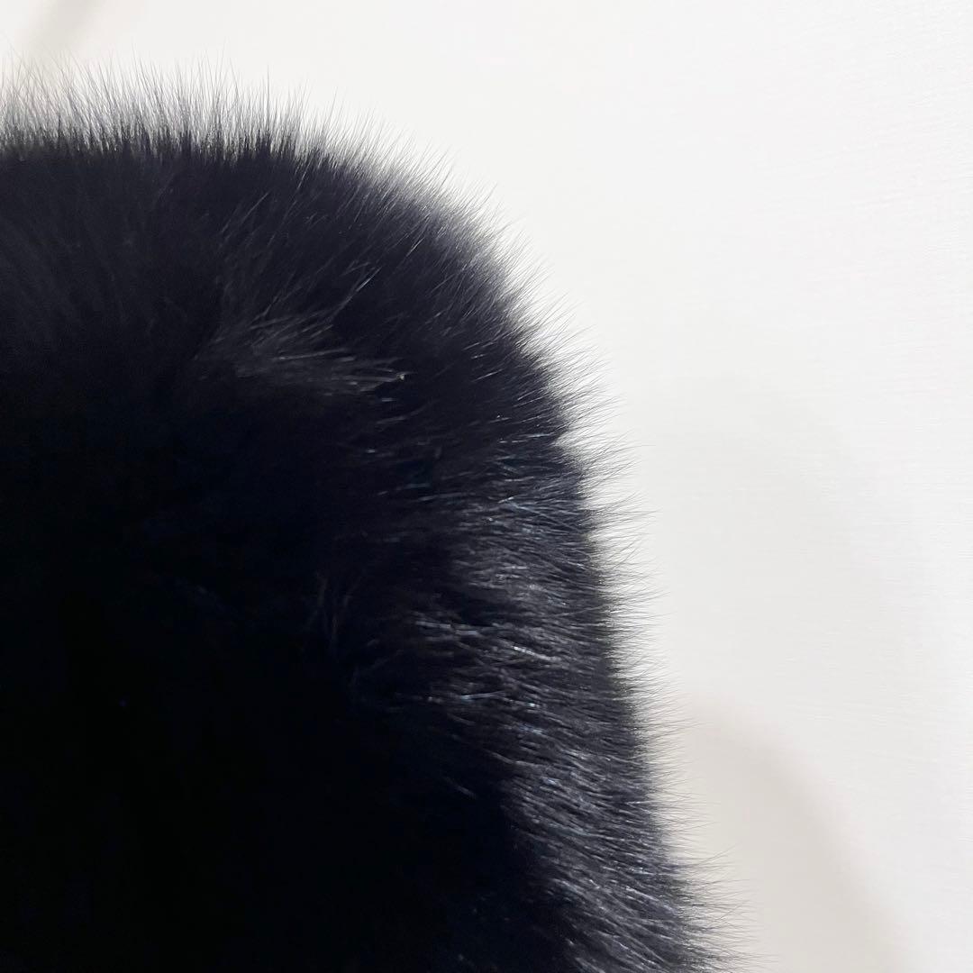 Maxmara 未使用タグ付 肉厚リアルフォックスファー スヌード マフラー