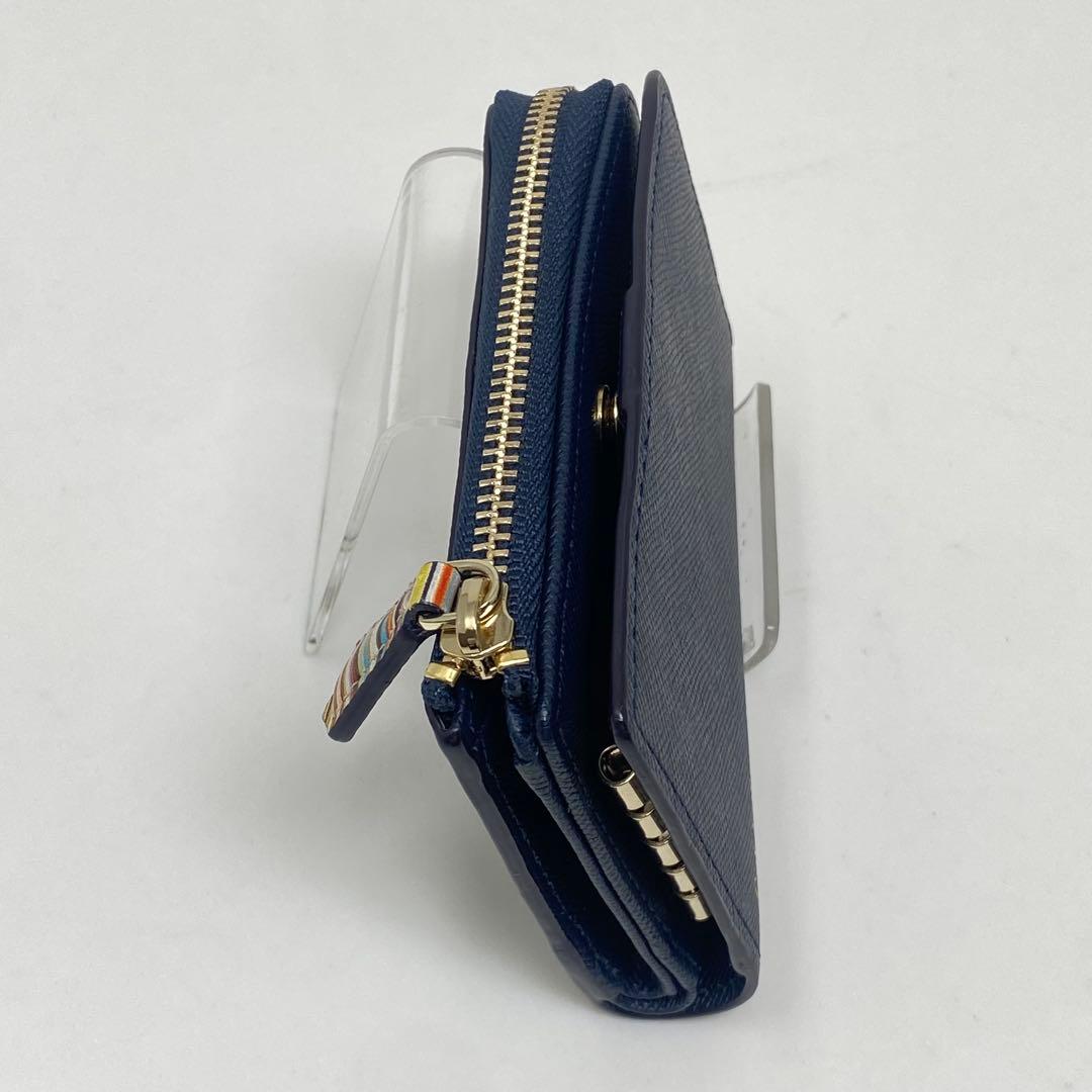 Paul Smith ケース キーケース ジップストローグレイン ネイビー