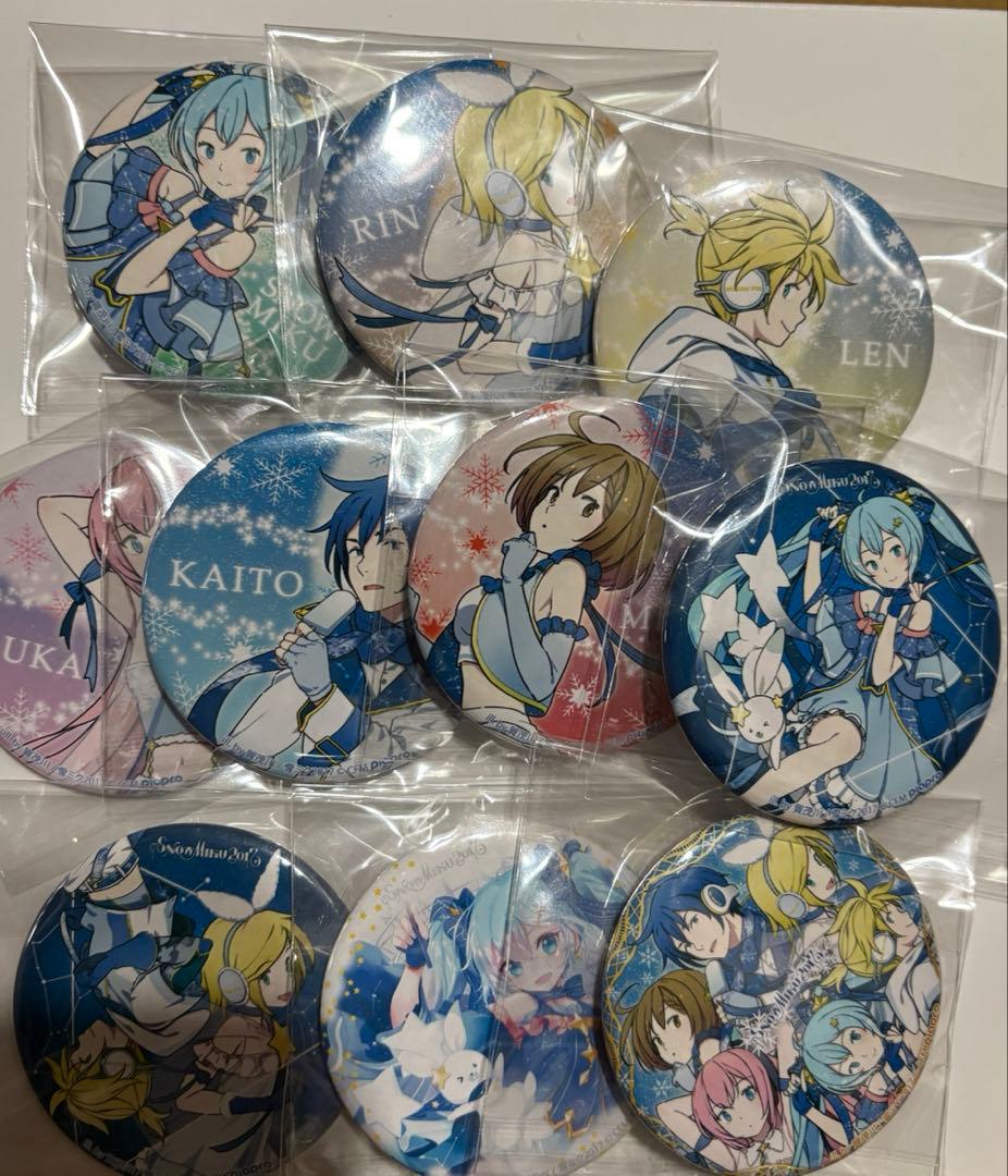 【希少品】　雪ミク　2017 缶バッジ　全セット　シークレット込み　自宅保管