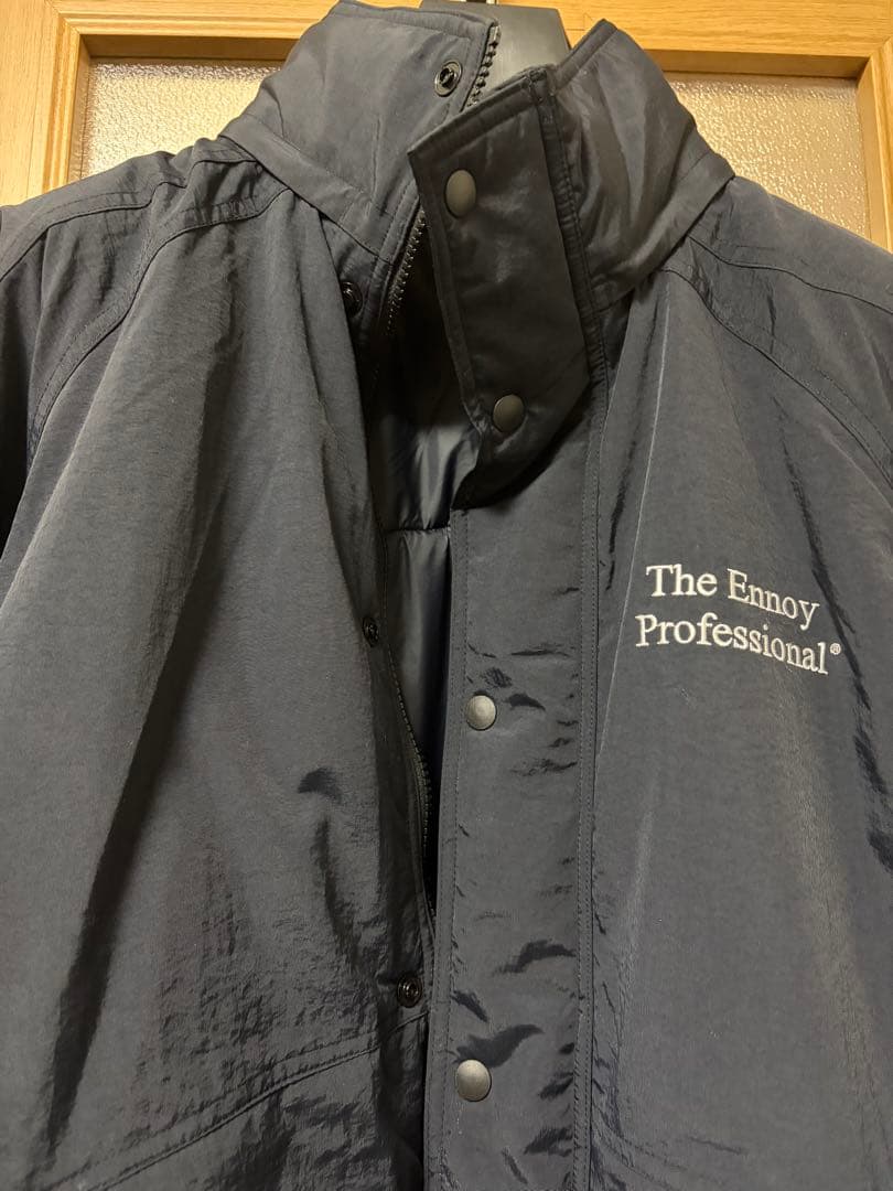 ENNOY PADDED NYLON BENCH COAT M ホワイトブラック