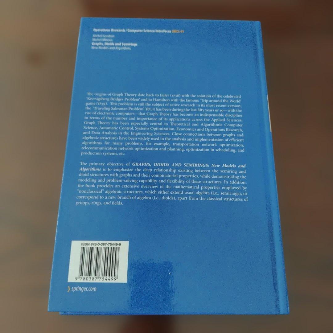 洋書 Graphs, Dioids and Semirings