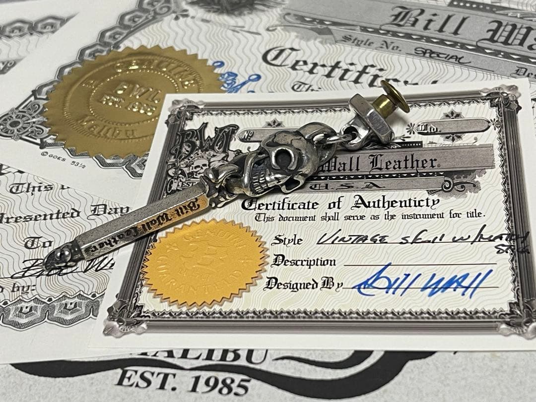 葵 BWL Vintage Skull Wallet Ring