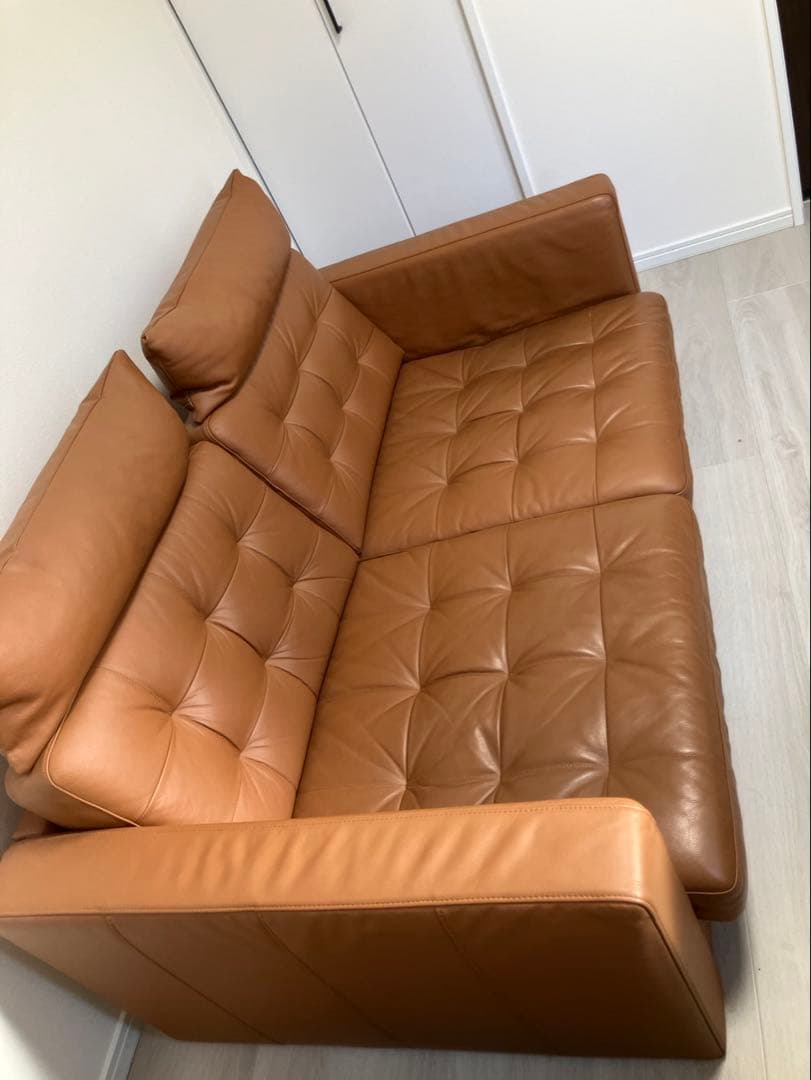 IKEA LANDSKRONA レザーソファ ヘッドレスト付き
