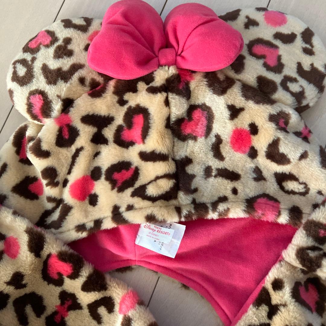 ミッキー・ミニー ヒョウ柄キャップ