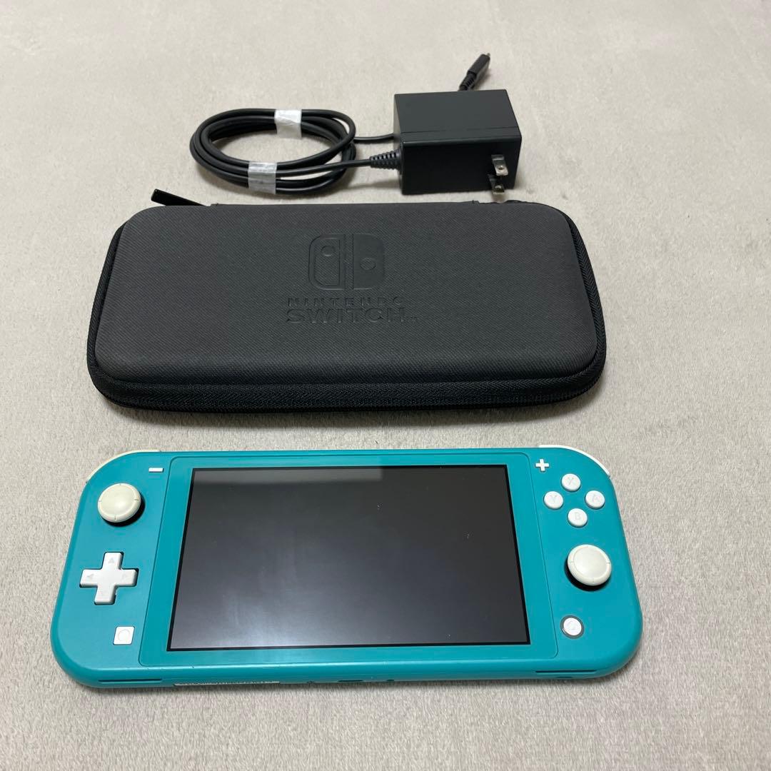 【値下げ】Nintendo Switch lite ターコイズ 充電器ケース付き