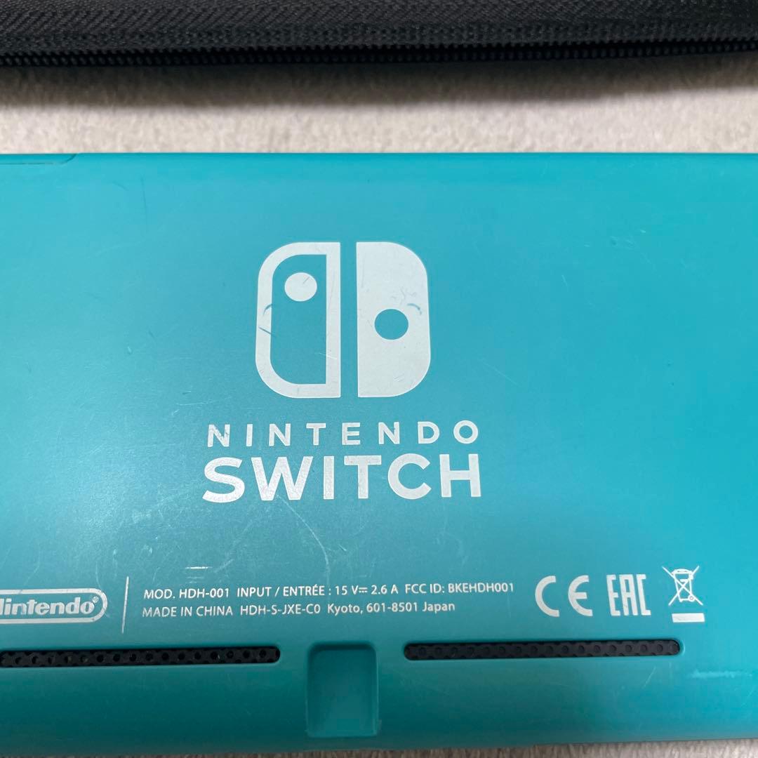 【値下げ】Nintendo Switch lite ターコイズ 充電器ケース付き