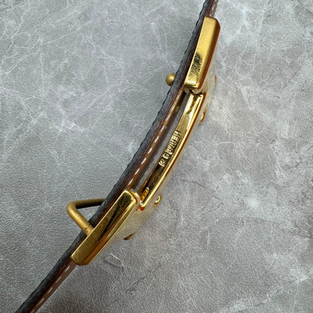 【美品】人気サイズ・カラー♡コンスタンス　Hベルト70ベージュ系箱付き　ゴールド