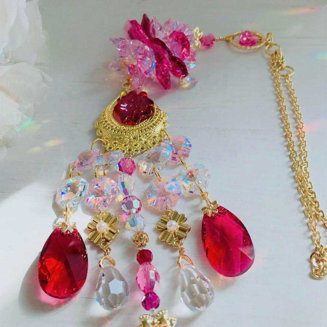 トゥルーリーインラブハート36ミリ✩レッドSWAROVSKIサンキャッチャー