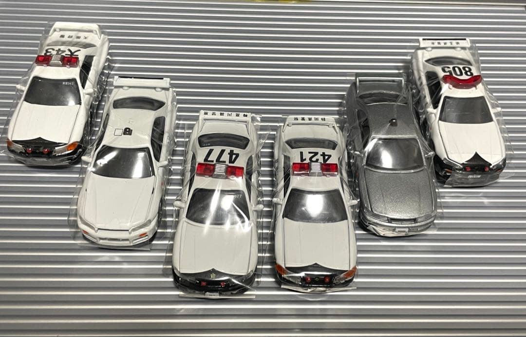 【未使用】スカイライン GTR パトカー仕様ミニカーセット 6台 ニッサン