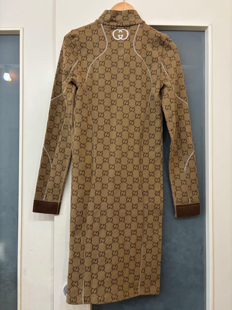 K*S様 【新品】Gucci グッチ GGパターン長袖ミニワンピース　タイトワン
