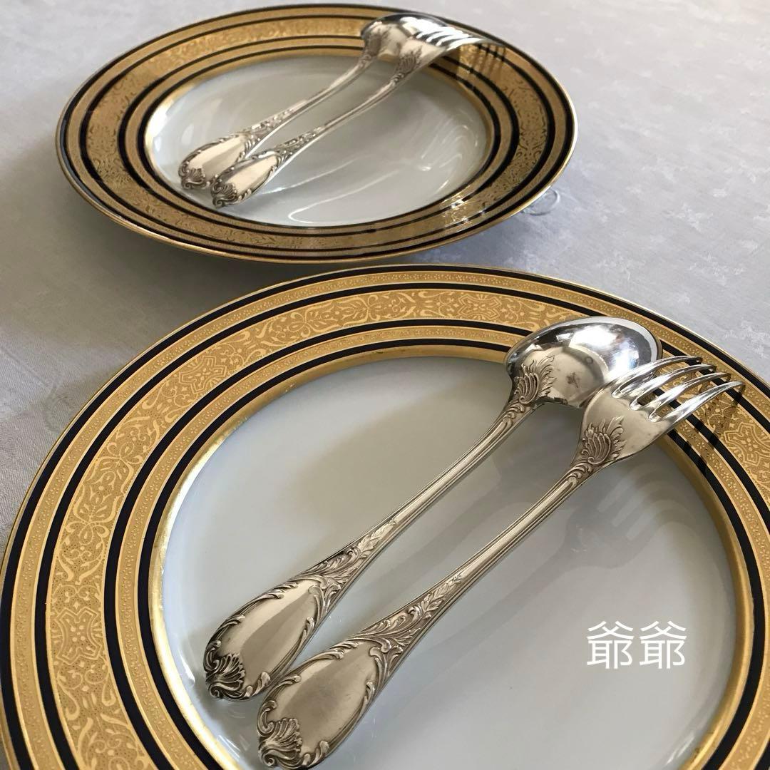 クリストフル／純銀（スターリングシルバー）フォーク&スプーン １組「マルリー」