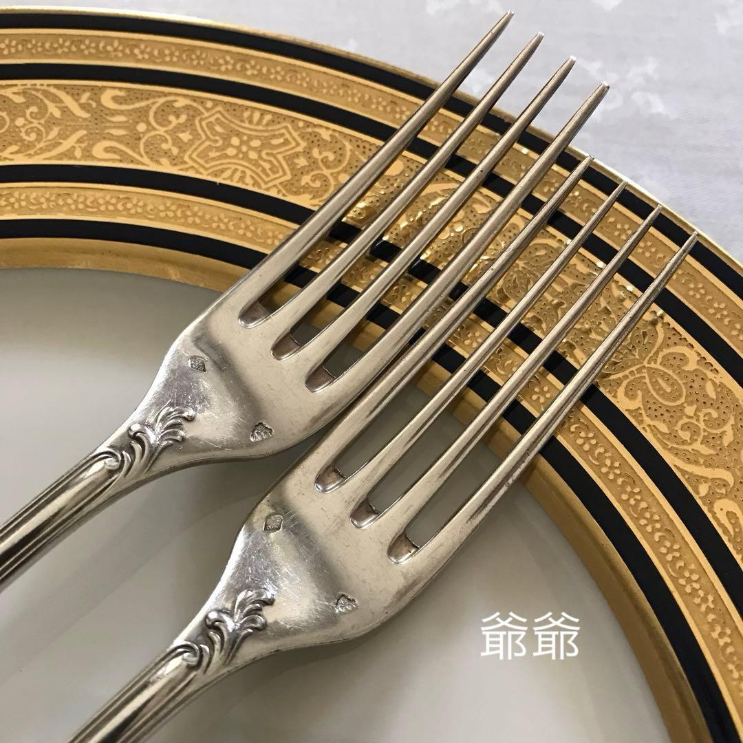 クリストフル／純銀（スターリングシルバー）フォーク&スプーン １組「マルリー」