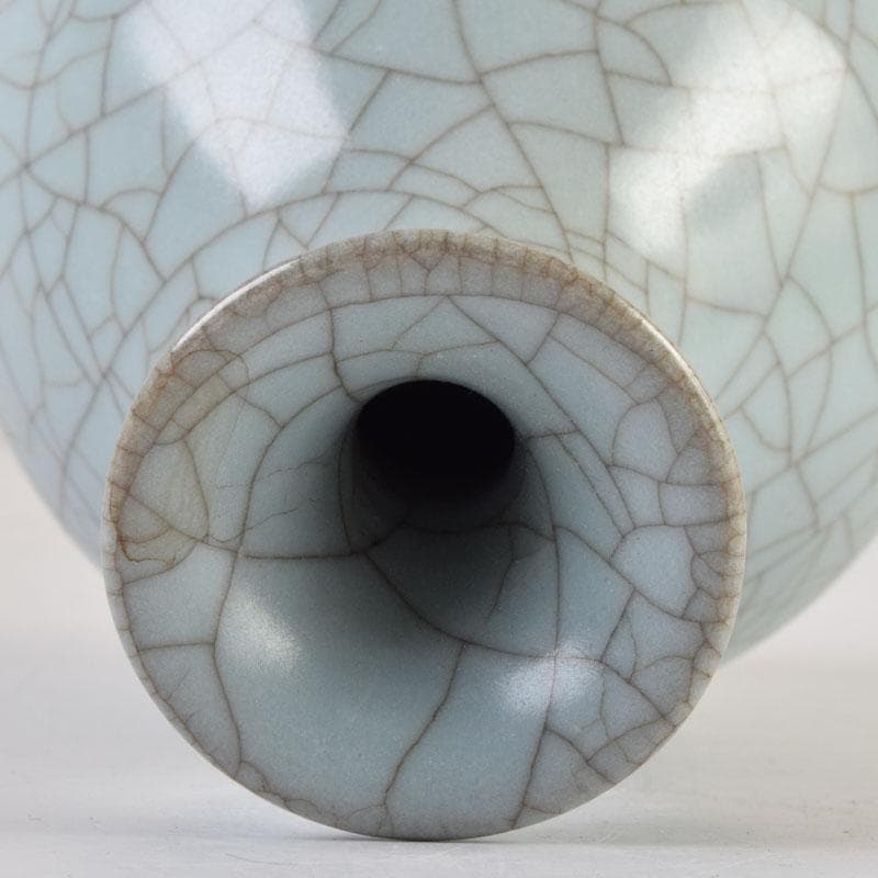 人間国宝　弓野窯　中島宏造　青磁　徳利　共箱　V　9154