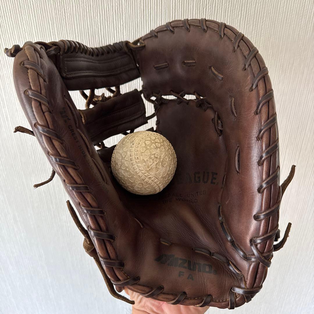 ミズノ 青ビュー 初代ビューリーグ ファーストミット 激レア 1990年代軟式用