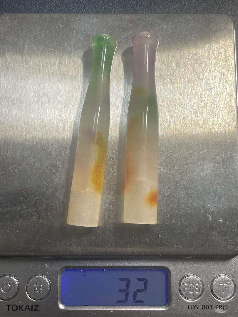 中国骨董品　文玩　文化財　翡翠煙斗2本　古賞物　古美品　古美術品　568