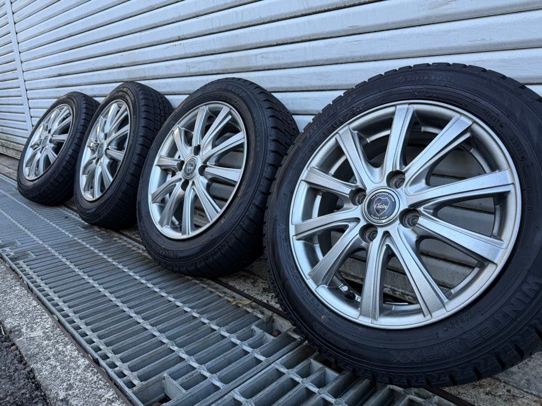 ダンロップ 冬用タイヤ 155/65R14 ×4本 アルミホイール中古