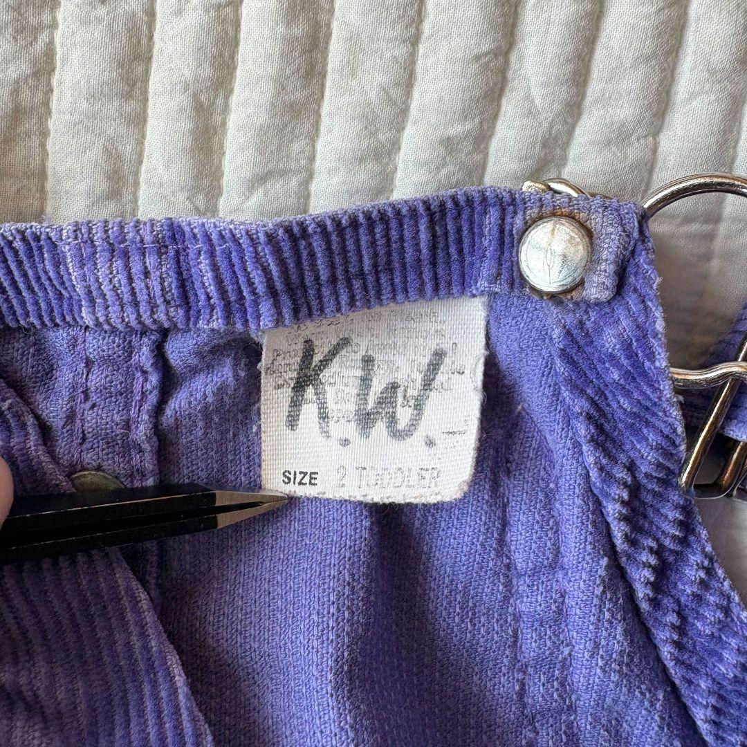 ヴィンテージ　OSHKOSH　紫　コーデュロイ　オーバーオール