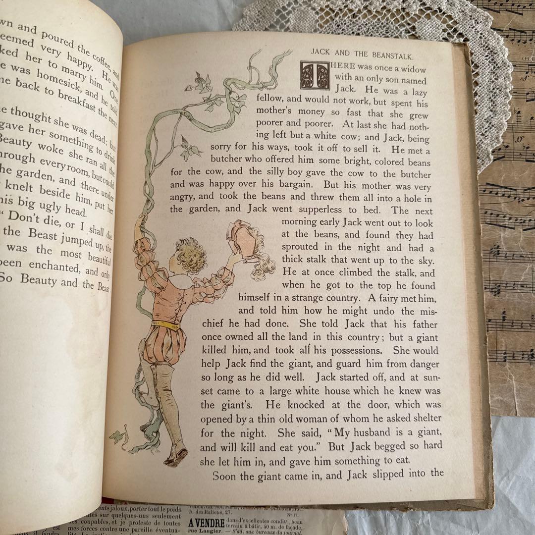 稀少1892年アンティーク愛らしい挿絵の絵本モードハンフリー洋書　童話　古書