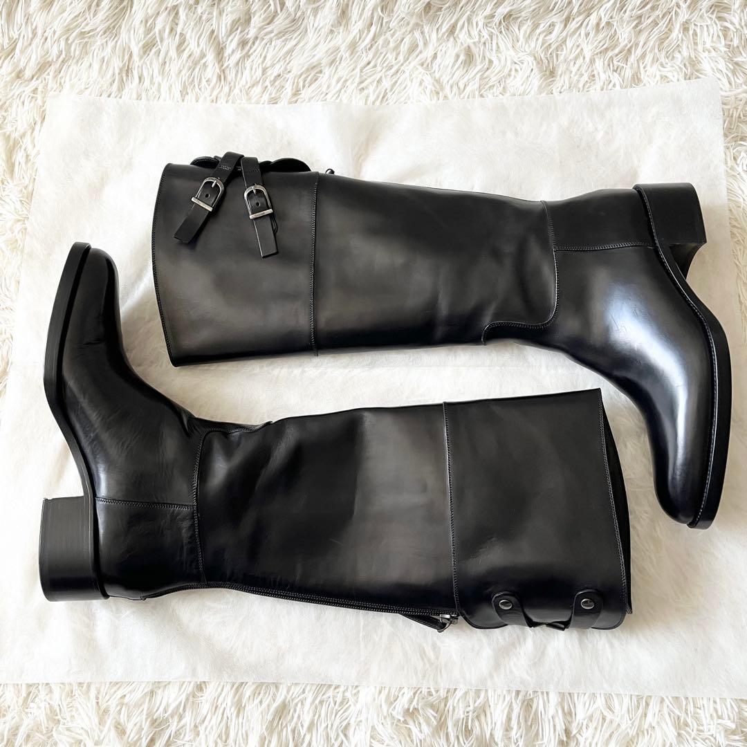 未使用品✨SARTORE サルトル　ロングブーツ　クロスベルト　ブラック　レザー