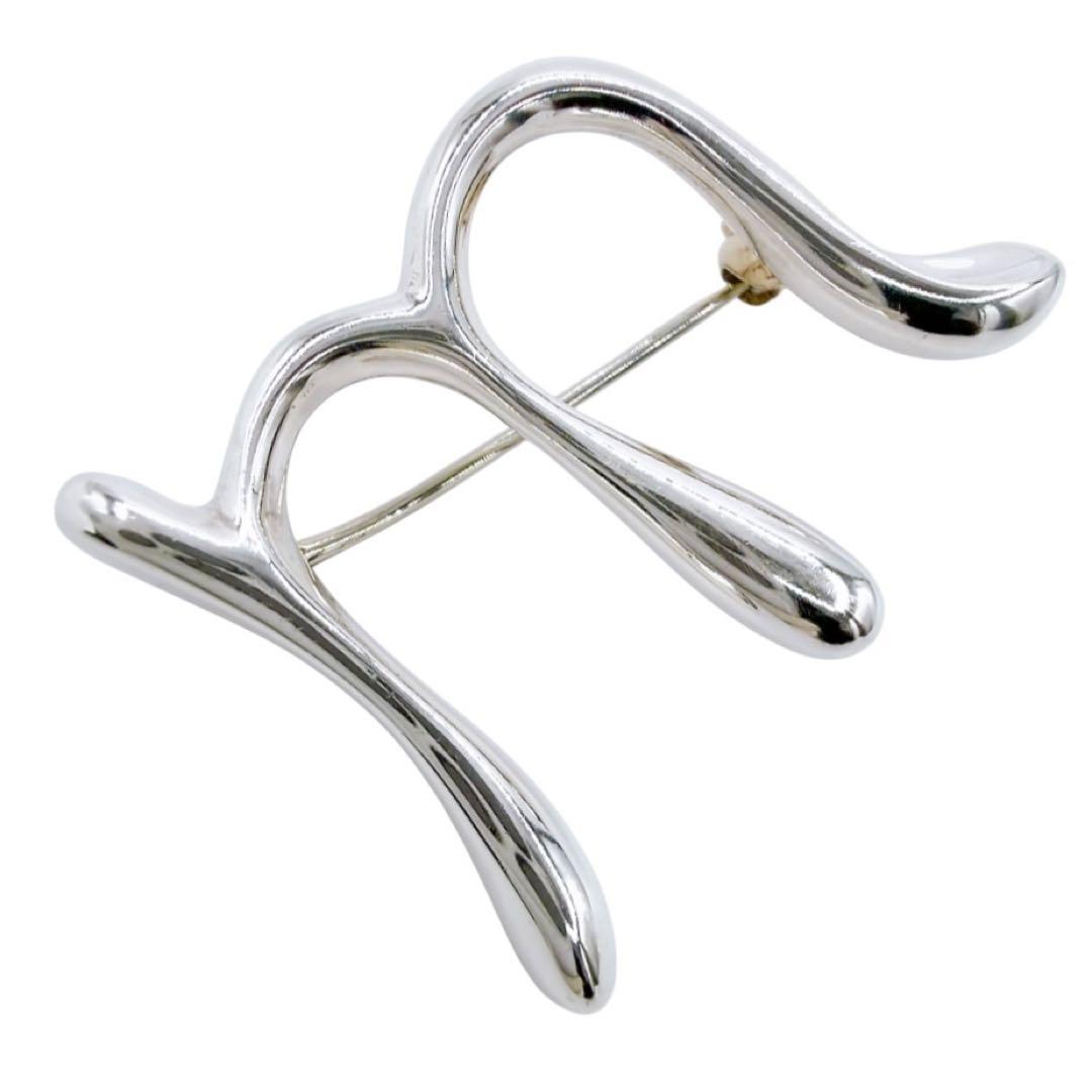 美品✨ティファニー イニシャル ブローチ m シルバー SV 925 セレモニー