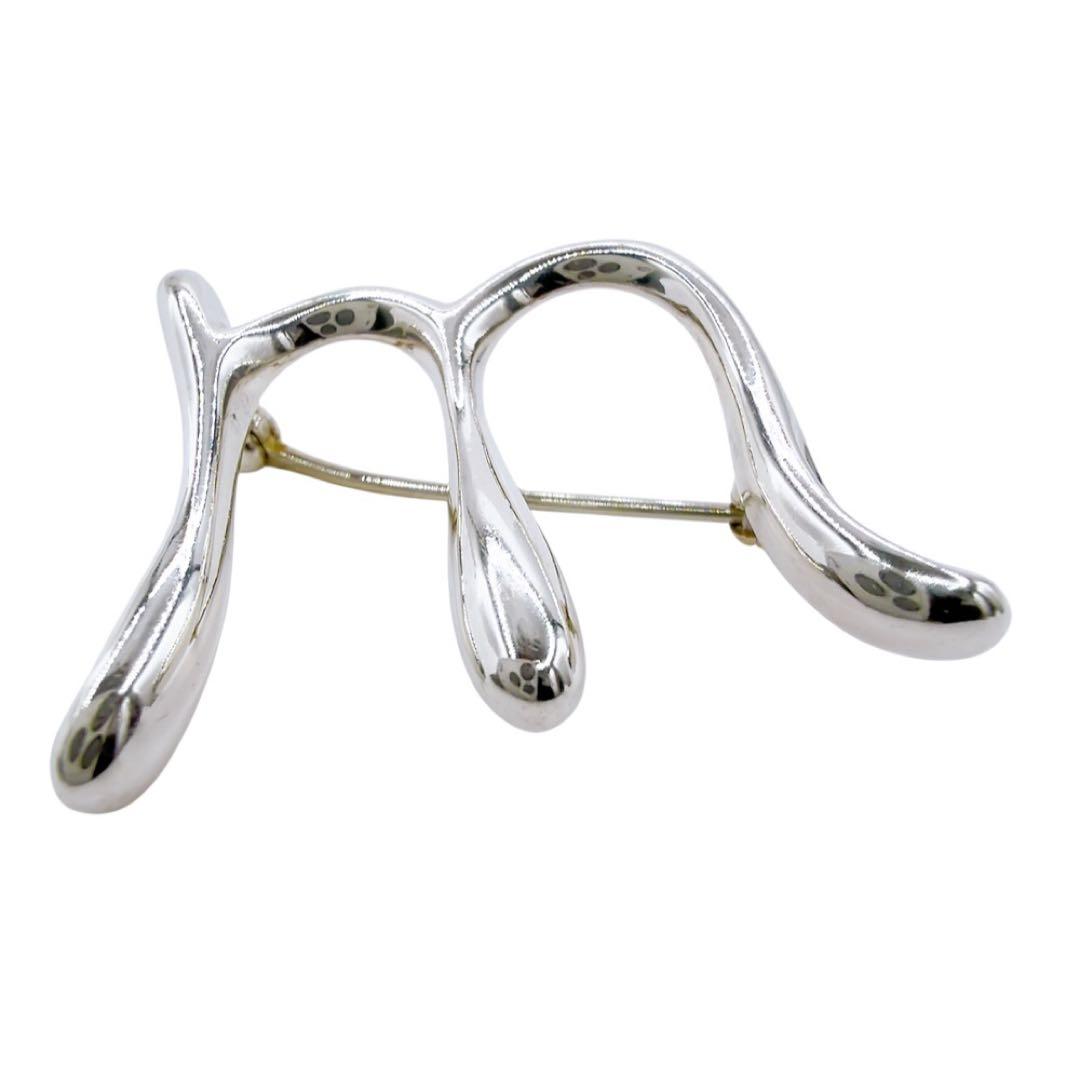 美品✨ティファニー イニシャル ブローチ m シルバー SV 925 セレモニー