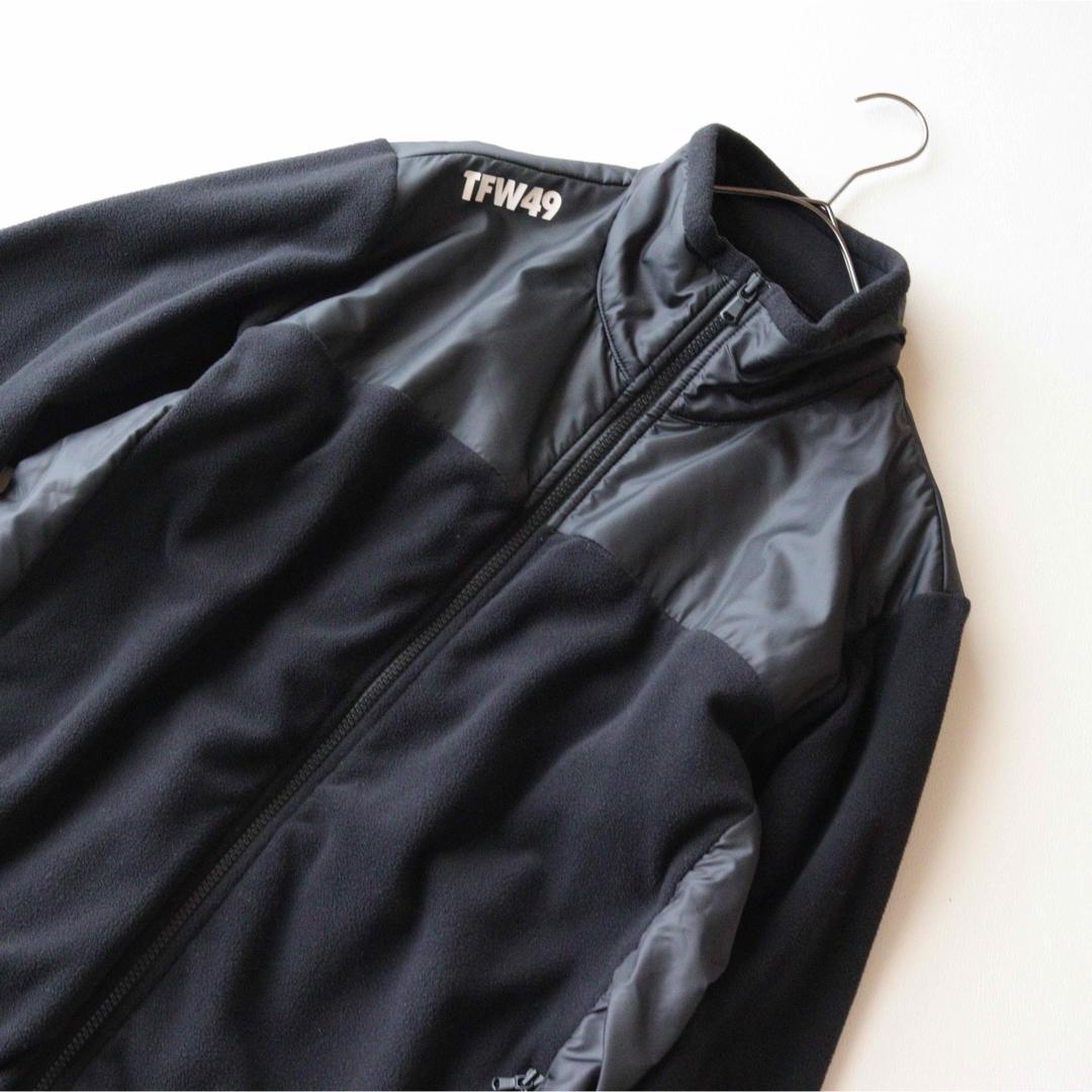 5394【美品】TFW49ジップアップジャケット 切り替えデザイン ブラック