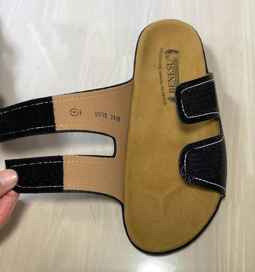 新品 27㎝ 009B ベネッシュ BENESU 外履きサンダル 黒 ベネシュ