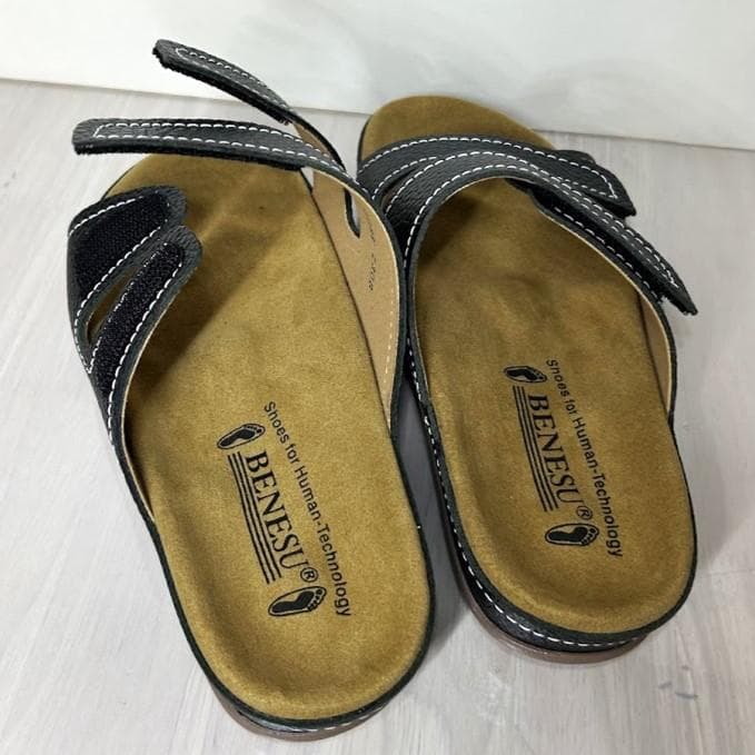 新品 27㎝ 009B ベネッシュ BENESU 外履きサンダル 黒 ベネシュ