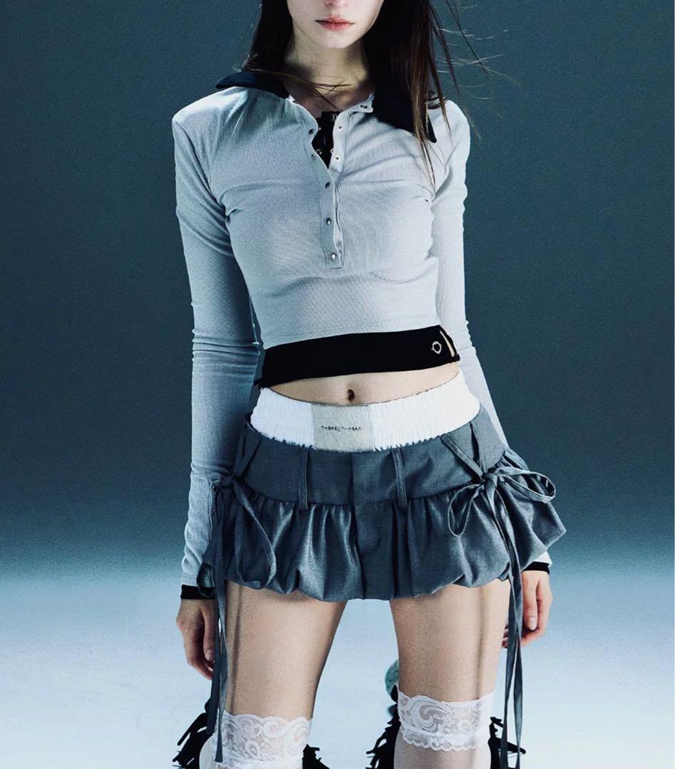 な*ぴ様 【美品】S layered balloon skirt gray