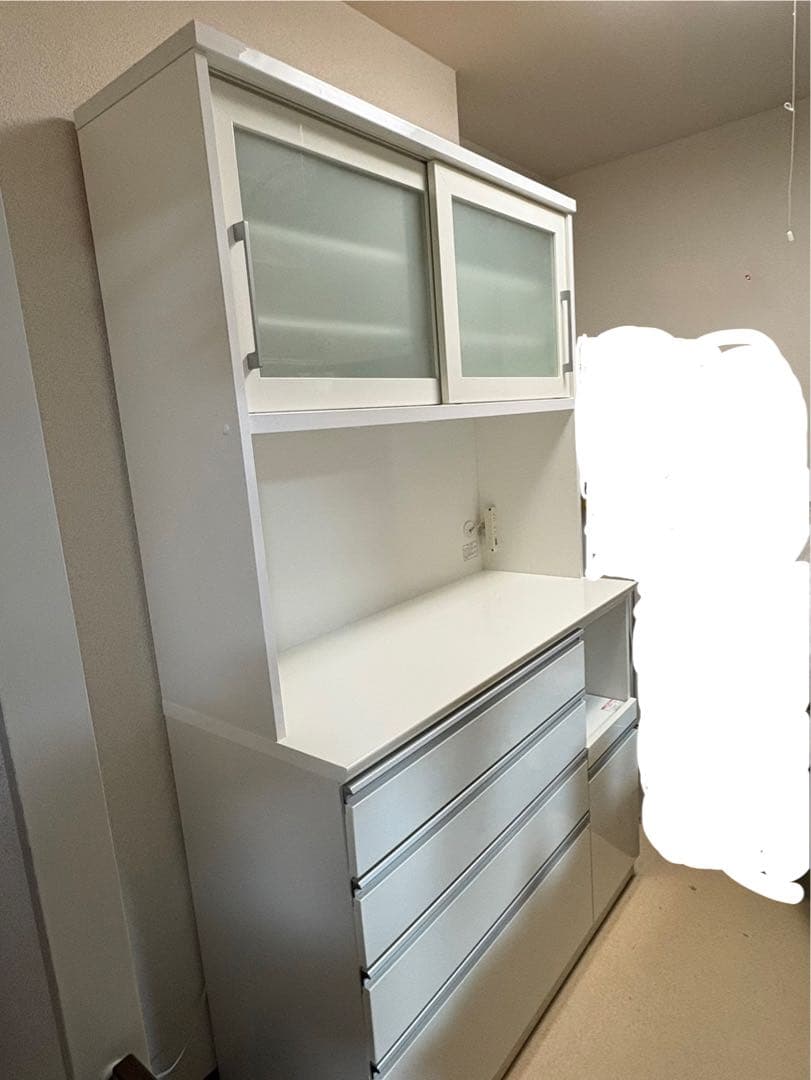 ニトリ 食器棚 幅120 ホワイト