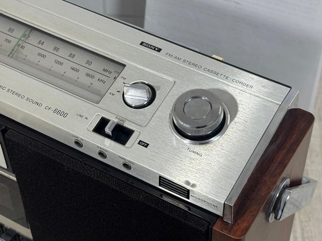 動作品｜SONY ラジカセ　CF-6600 昭和レトロ名機　ラジオ レア！