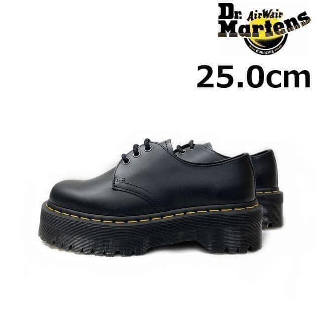 【期間限定価格】ドクターマーチン 厚底 レザー(25.0cm)黒180210