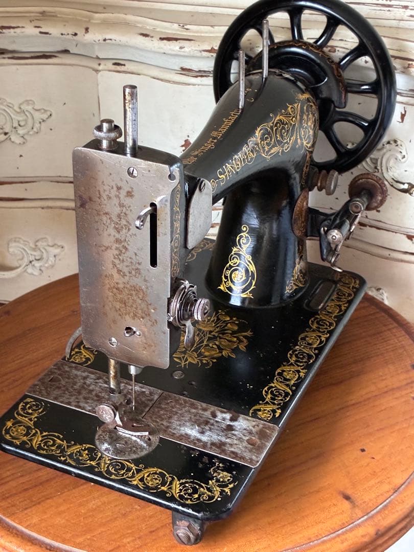 フランス　アンティーク　シンガー　Singer ミシン　1800年代　美品　レア