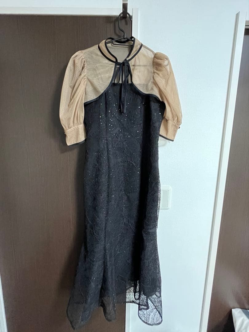 leja スパンコールボタニカルマーメイドボレロ2wayワンピースドレス