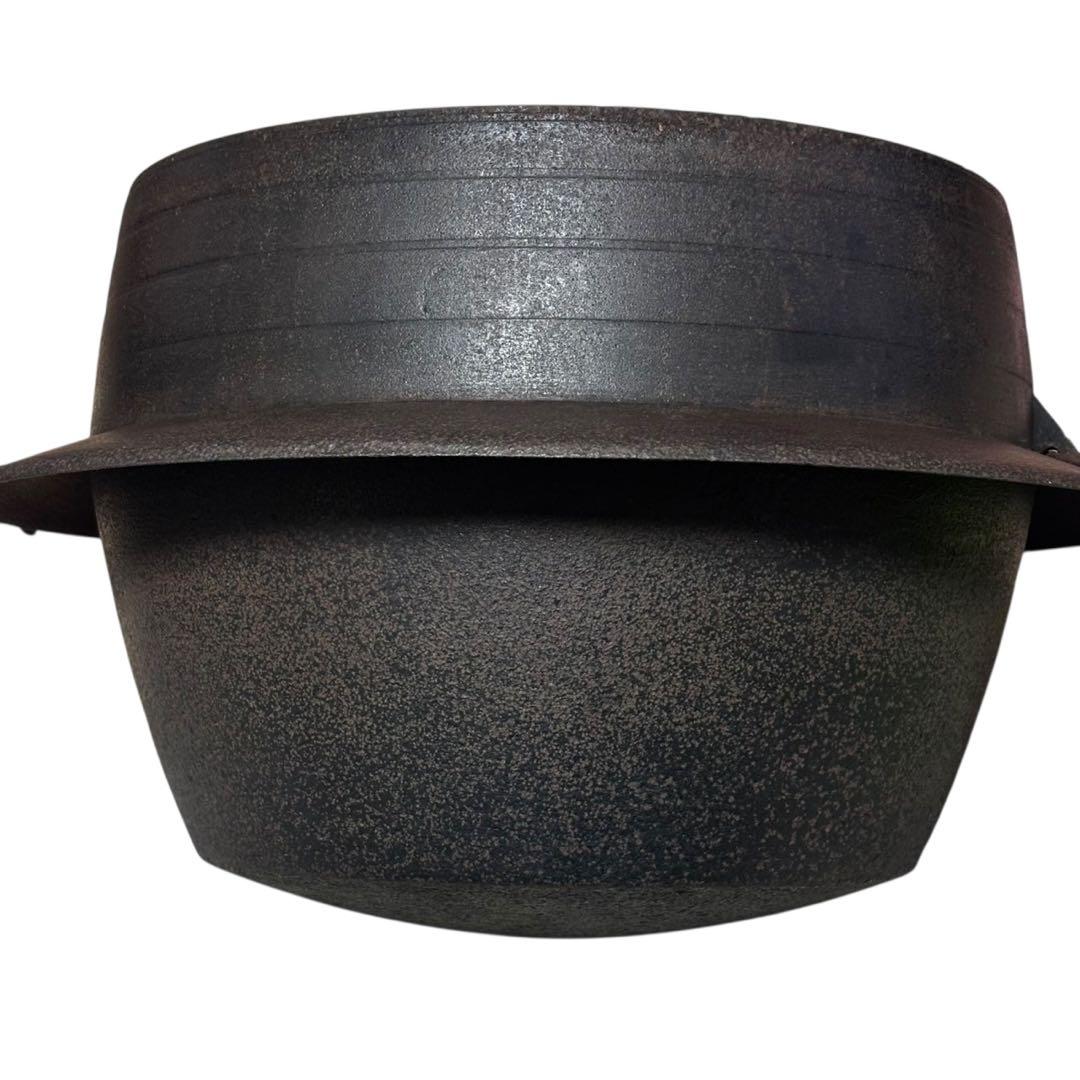 鉄製　羽釜　直径30㎝（ツバ40㎝）高さ25㎝