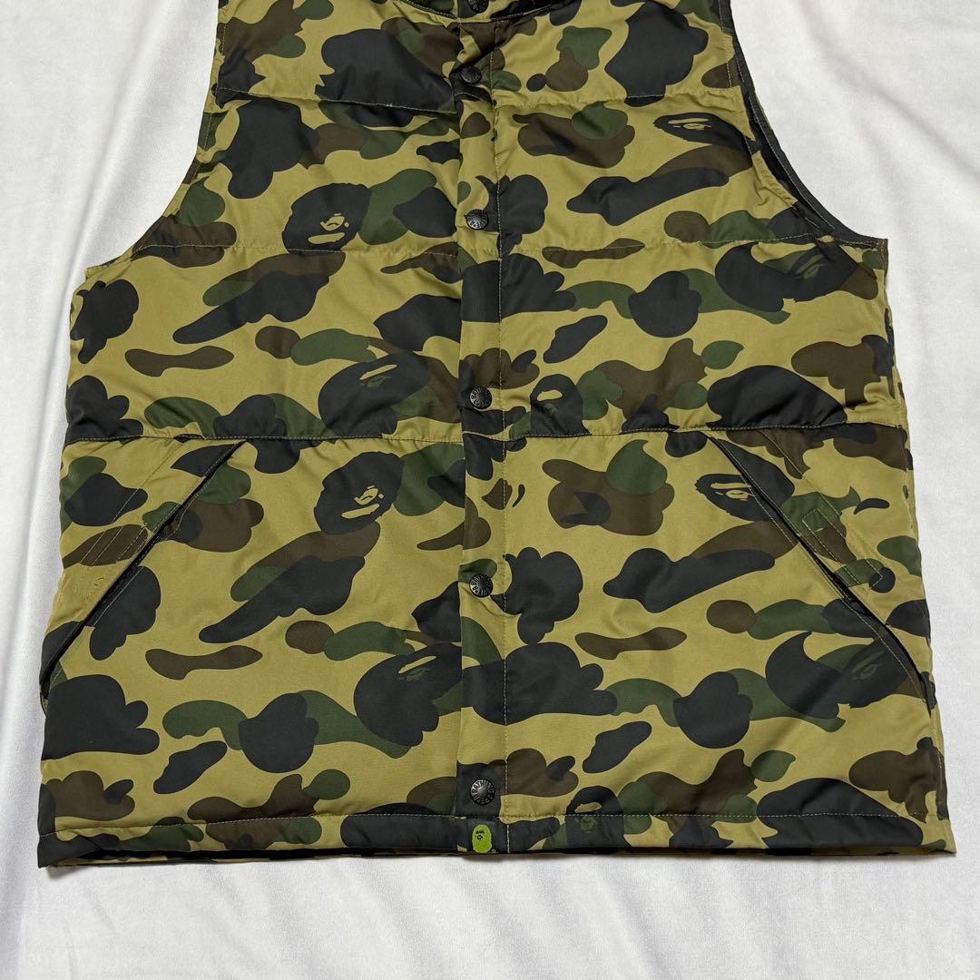 A BATHING APE アベイシングエイプ ダウンベスト 迷彩柄 カモフラ