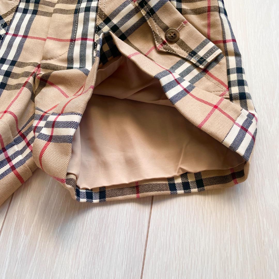 超美品本物バーバリーブルーレーベル上質ウールチェック柄ショートパンツ♫超オシャレ