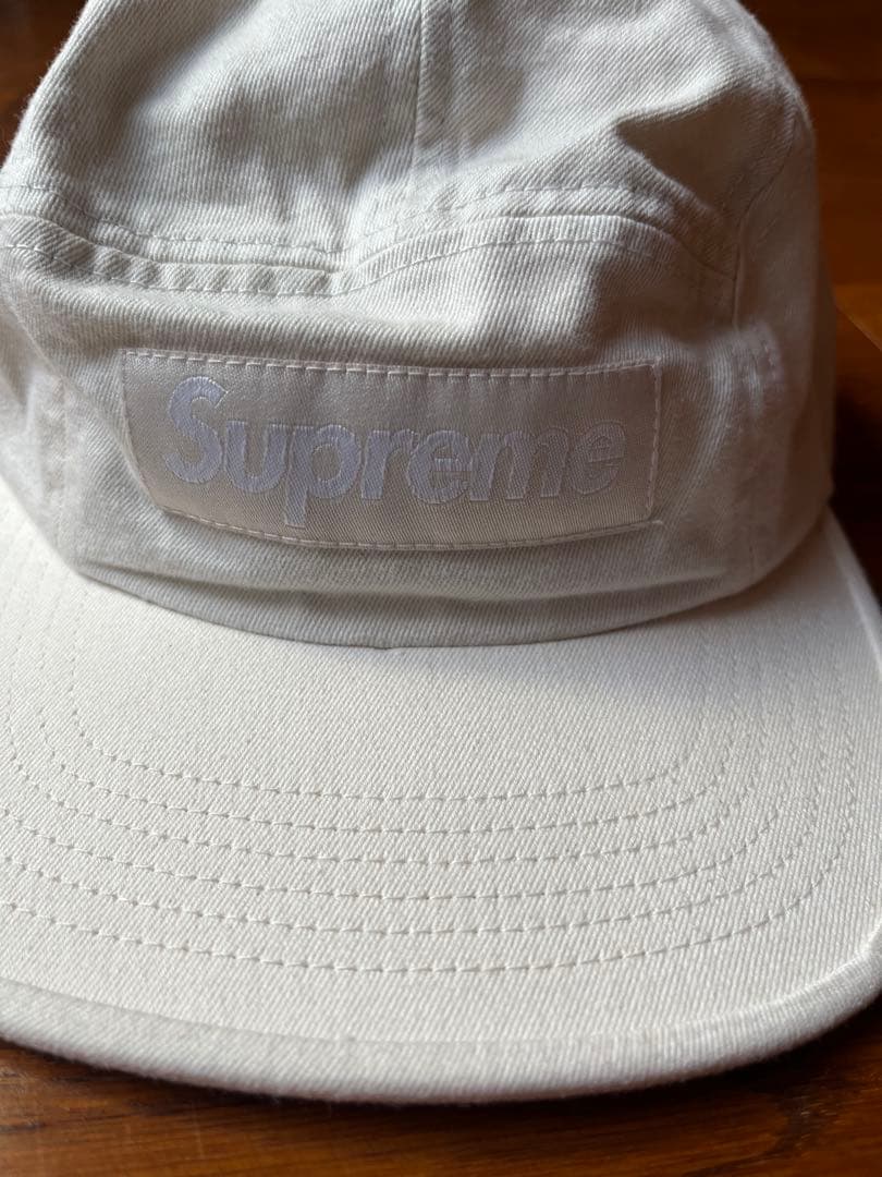 アメリカ製 Supreme キャンプキャップ オフホワイト