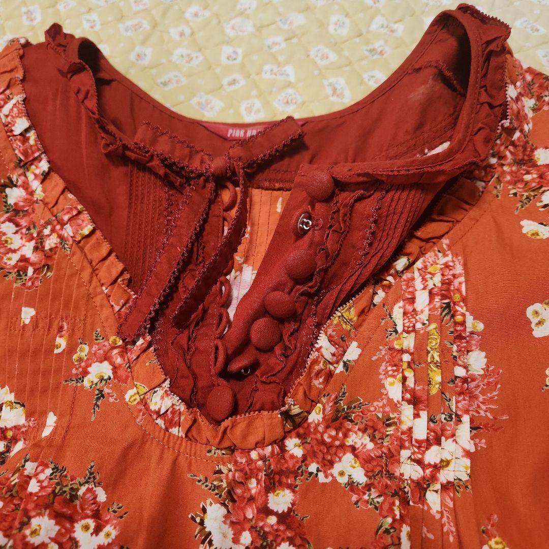 ピンクハウス花柄フリルチュニック