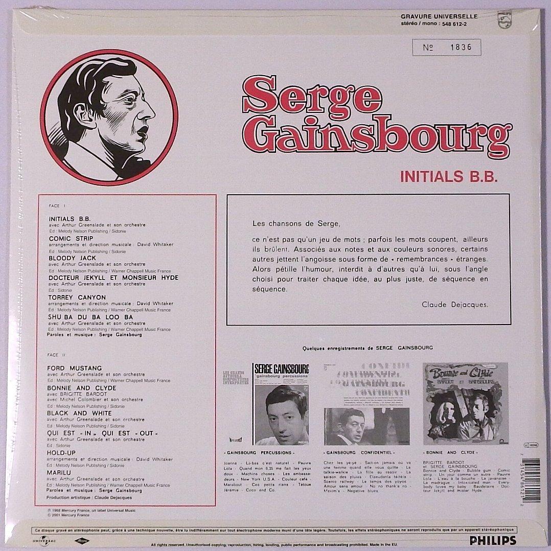 Serge Gainsbourg Initials B.B. 未開封アナログLP