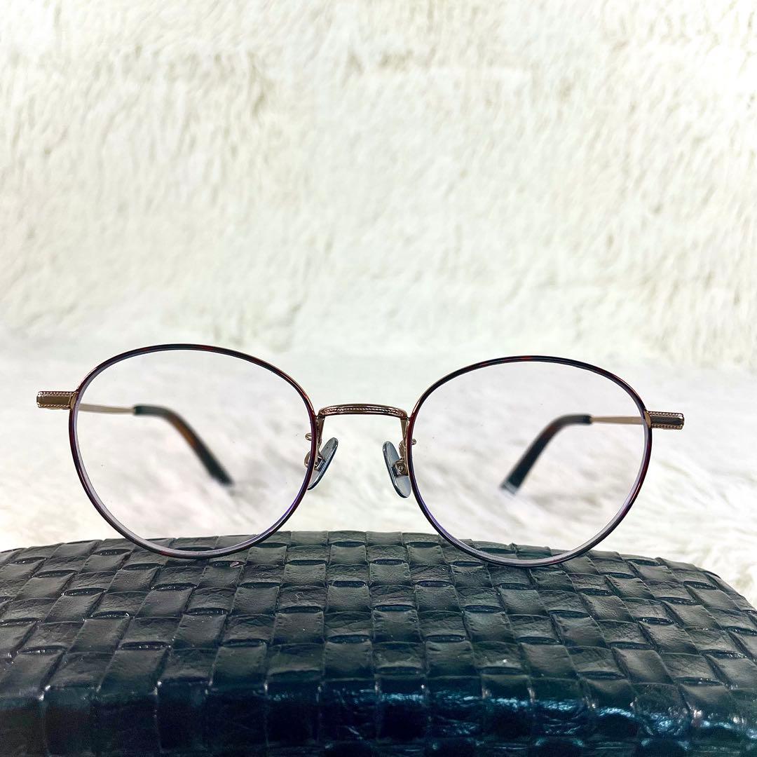 極美品　ミエルPro　メガネ・老眼鏡　MR002-TO　べっ甲柄ゴールドフレーム