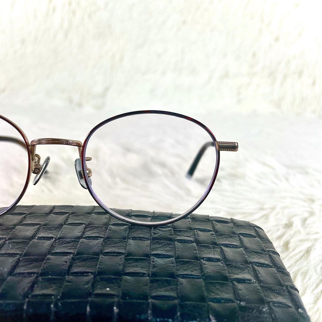 極美品　ミエルPro　メガネ・老眼鏡　MR002-TO　べっ甲柄ゴールドフレーム