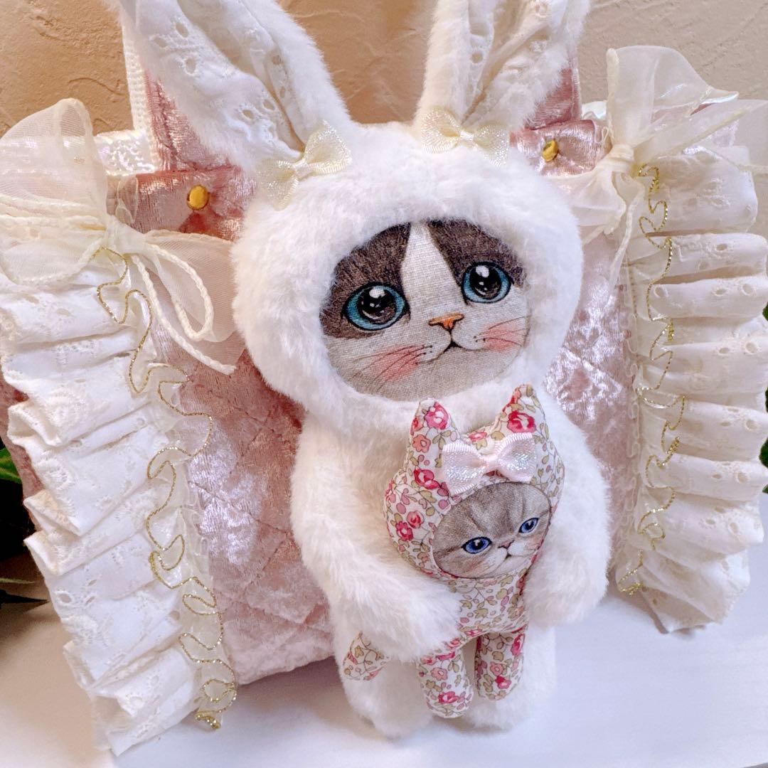 ☆*☆様 コヤンイサムチョン♡ミルクちゃんとルミちゃんのインド刺繍トートバッグ♡